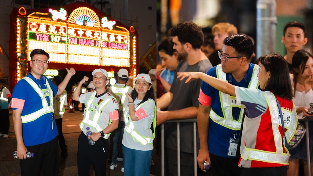 人才義工擔任火龍糾察 中秋夜近距離感受大坑舞火龍傳統