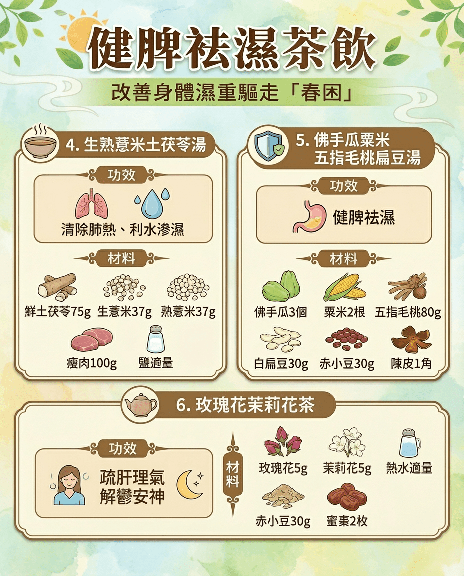 中醫推介9款袪濕紓緩「春困」湯水茶飲 中醫推介9款袪濕紓緩「春困」湯水茶飲
