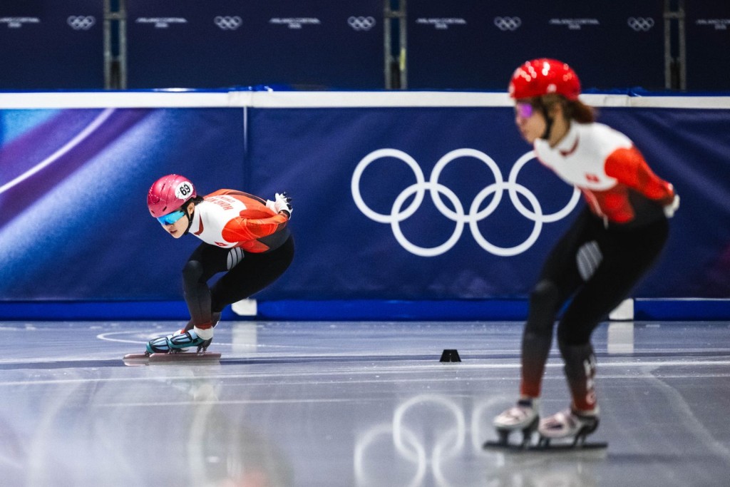 林靜欣在賽前訓練中。相片由港協暨奧委會提供
