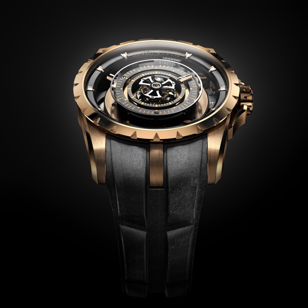 Roger Dubuis Orbis in Machina腕錶，錶殼：45mm玫瑰金/機芯：RD115手上鏈/限量：88枚/售價：$1,815,000。