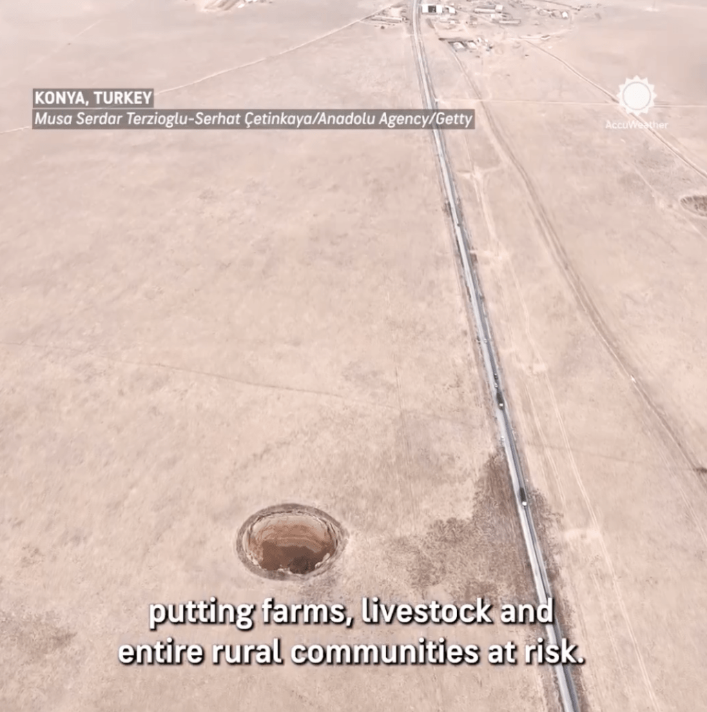 被譽為土耳其「糧倉」的中部科尼亞平原(Konya),正陷入一場前所未有的地質災難。X@accuweather 被譽為土耳其「糧倉」的中部科尼亞平原(Konya),正陷入一場前所未有的地質災難。X@accuweather