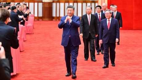 2025年1月的春節團拜會，習近平等領導人出席。新華社