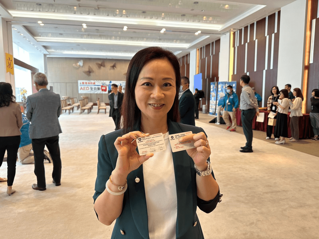 前食物及衞生局政治助理、立法会议员陈凯欣表示，她在13年前曾报读AED课程，并取得相关牌照。何嘉敏摄