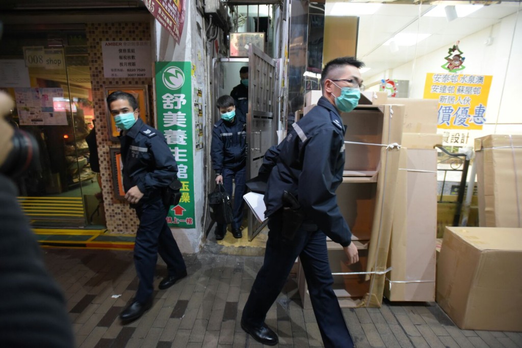 警方到場調查。黃文威攝