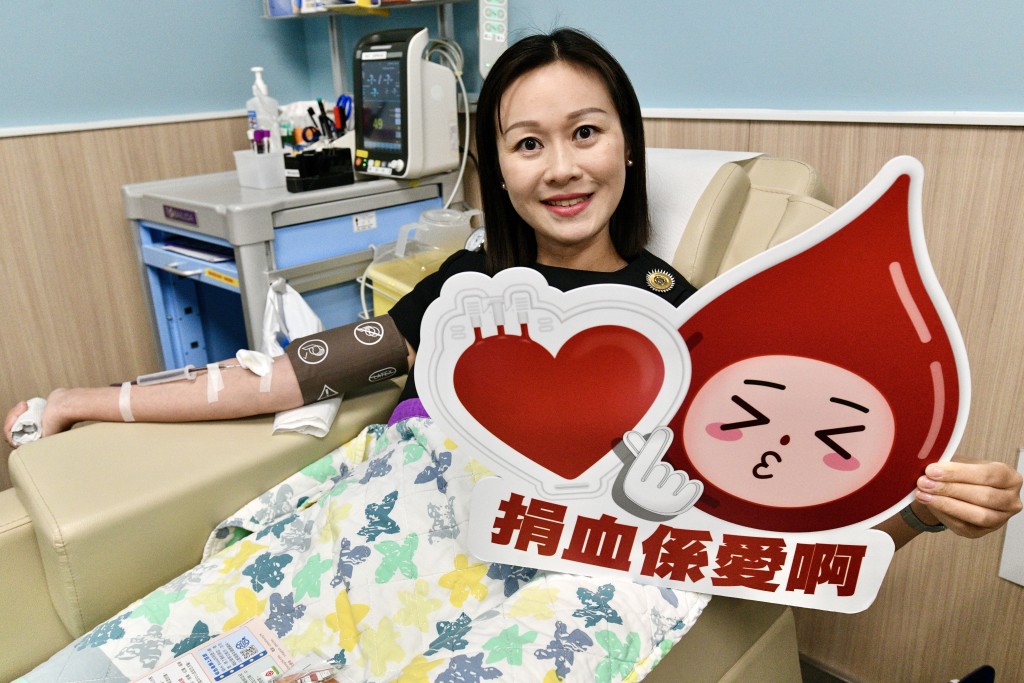 安女士通过「高才通计划」来港1年，今日为第一次捐血。卢江球摄