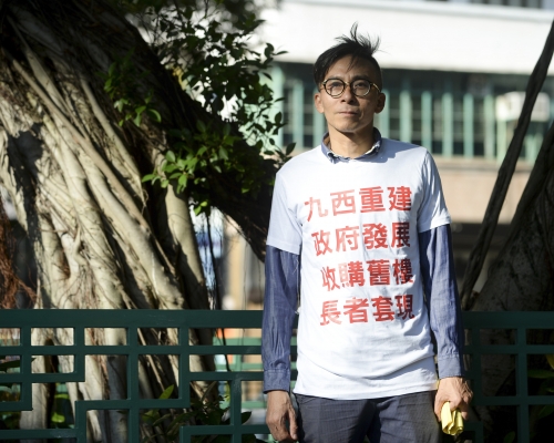 伍廸希決定參選因眼見其他參選人只談政治。 蘇正謙攝