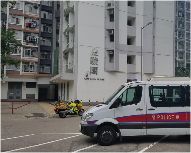 警員到場調查。楊偉亨攝