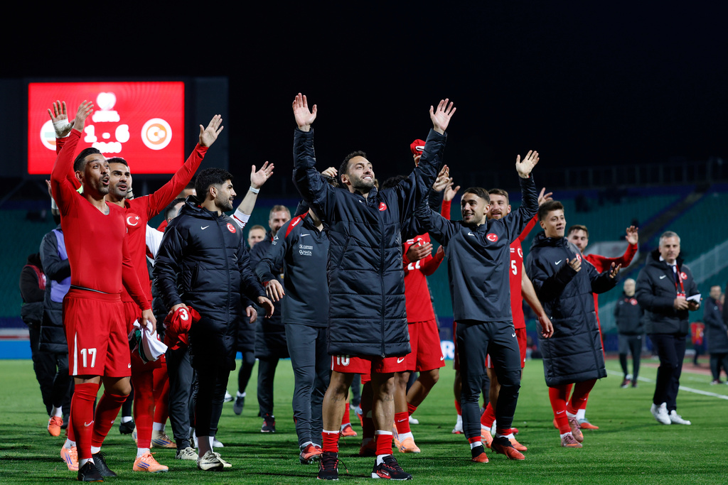 土耳其作客以6：1大勝保加利亞。美聯社
