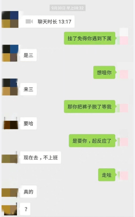 网传二人的微信聊天纪录。