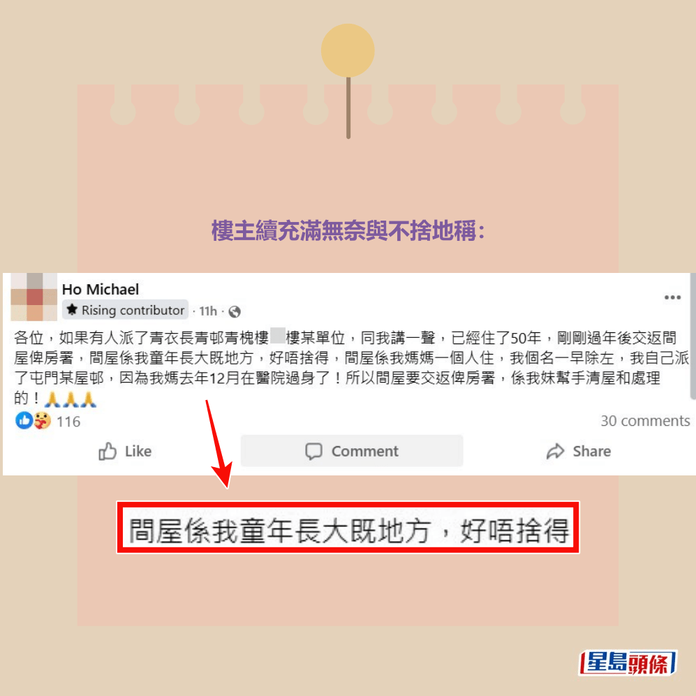 facebook截圖（資料來源：Ho Michael＠facebook）