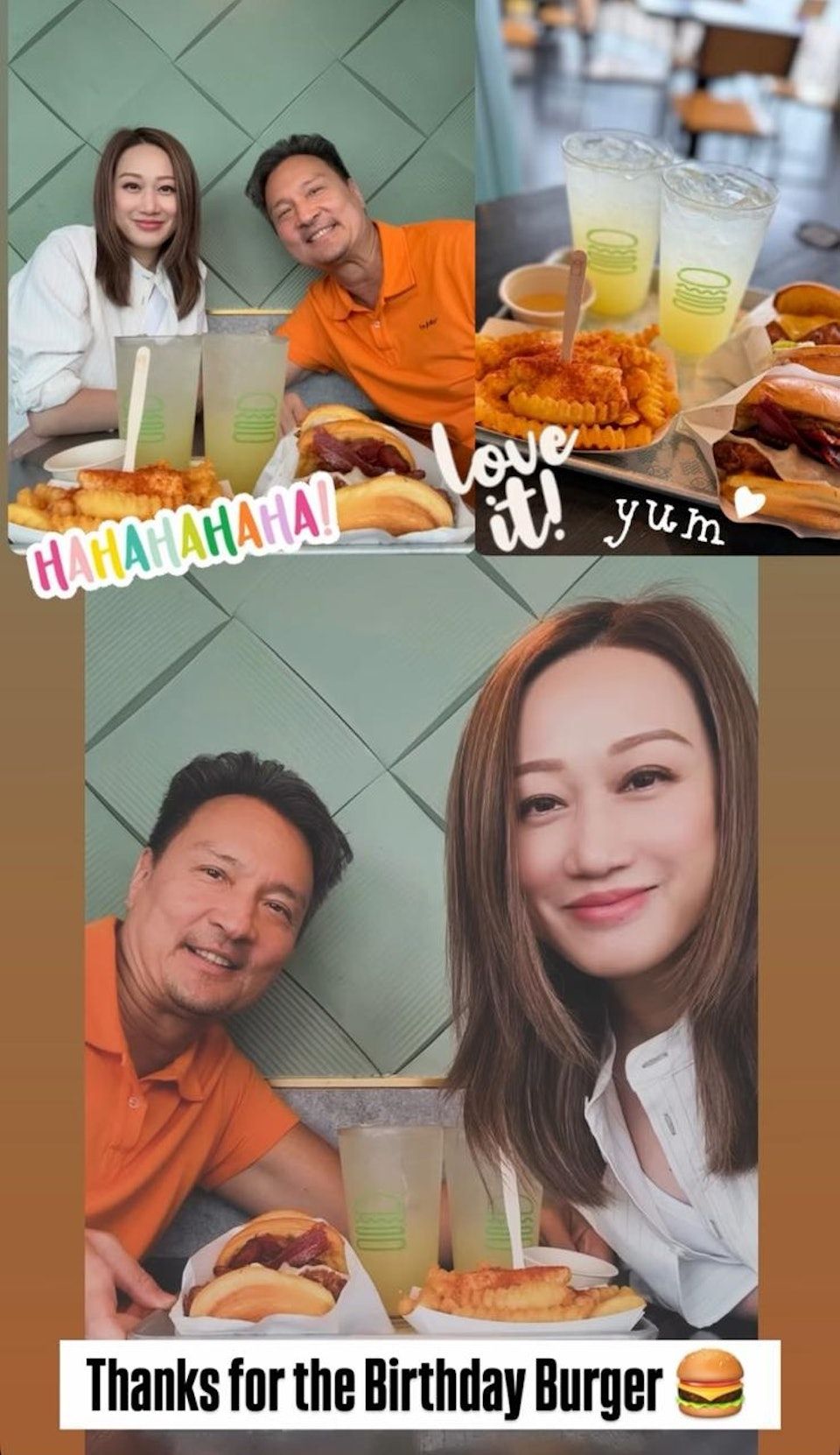 黃子雄為舊愛夏竹欣慶祝46歲生日。 黃子雄為舊愛夏竹欣慶祝46歲生日。