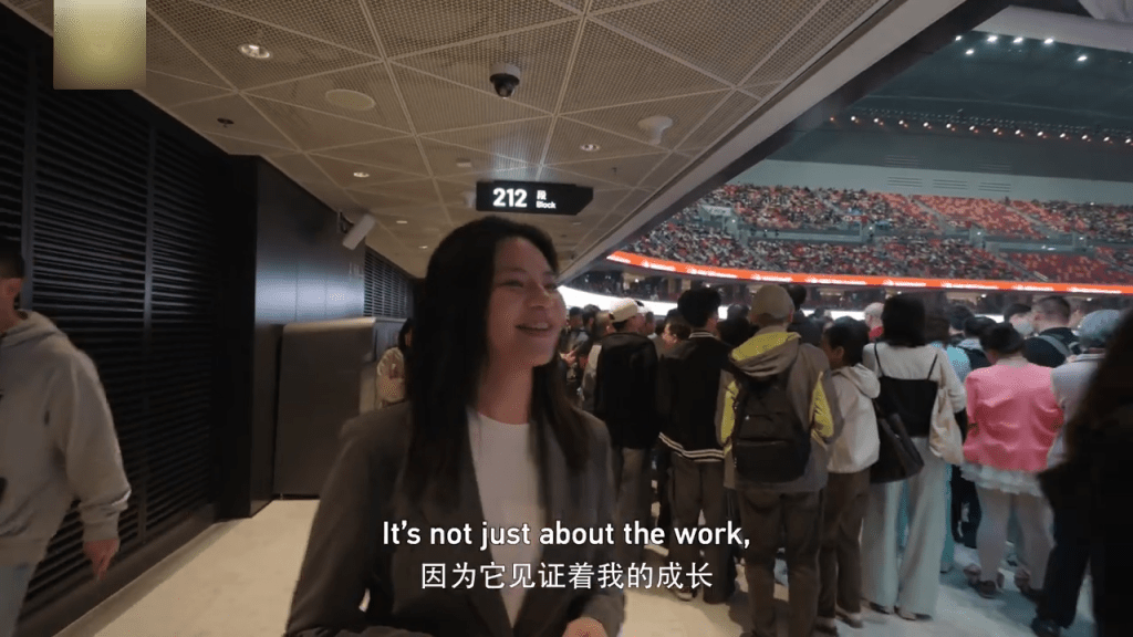 啟德體育園對她意義重大。啟德體育園YT影片截圖