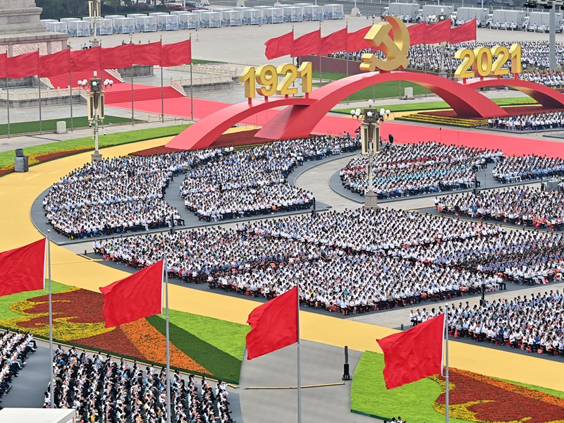 慶祝大會規模是歷來最大。新華社