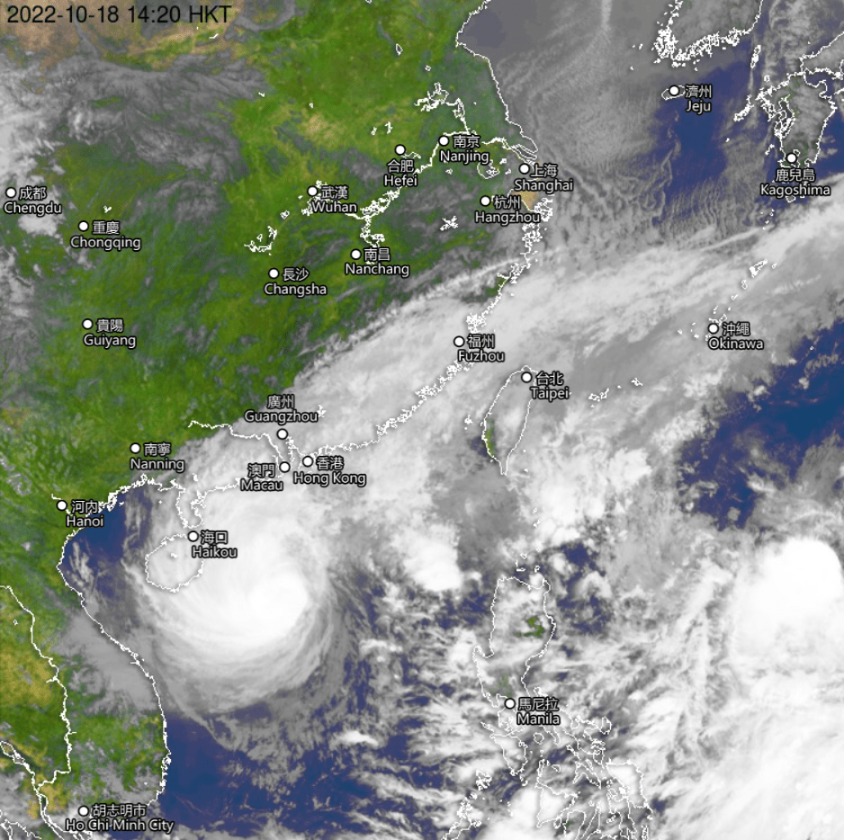 菲律宾东方海面有热带扰动正在发展。香港天文台图片