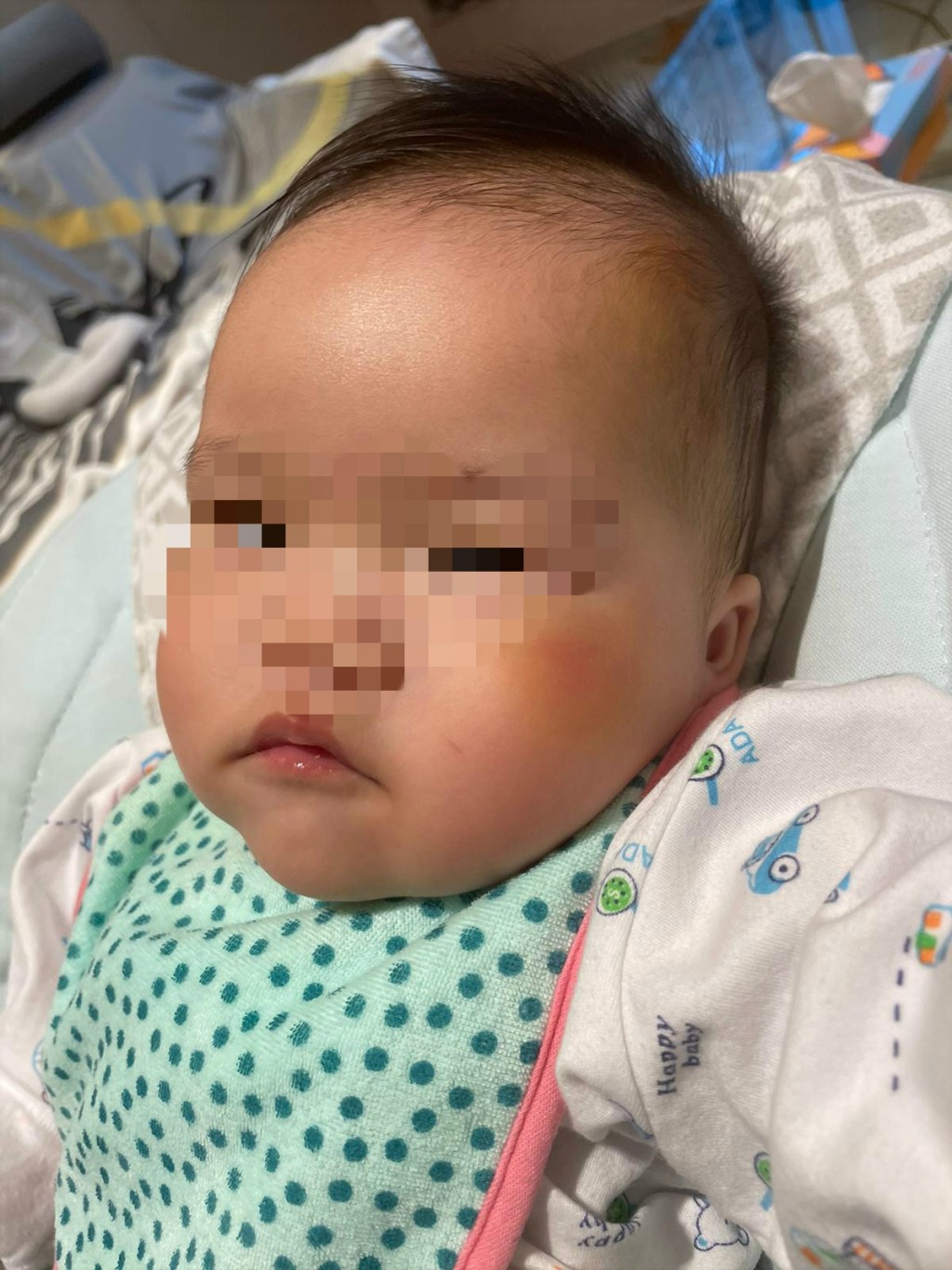 女事主指兒子被賊人打傷。女事主提供