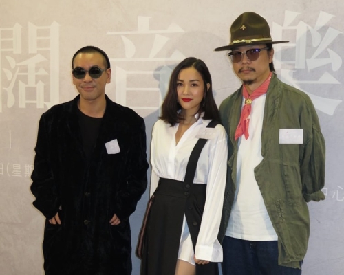 謝安琪(中)、麥浚龍(左)及王雙駿(右)。