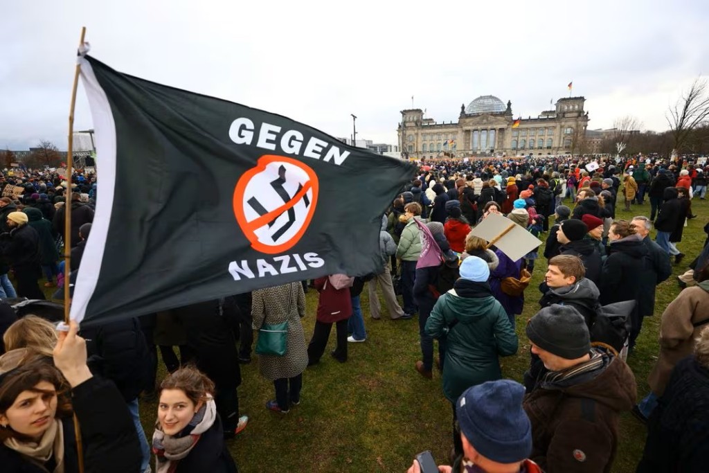 德国连续4周有大型示威，反对极右政党另类选择党（AfD）。路透社