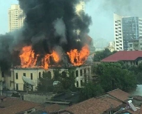 目前現場已得到控制，暫無人員傷亡。網圖