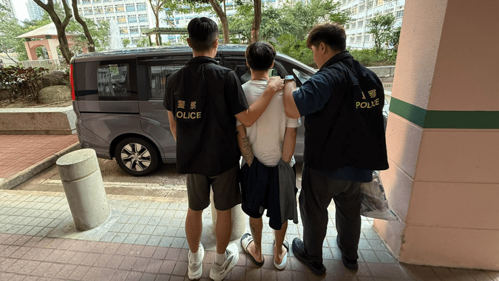 警方拘捕一名29歲姓葉本地男子。警方提供