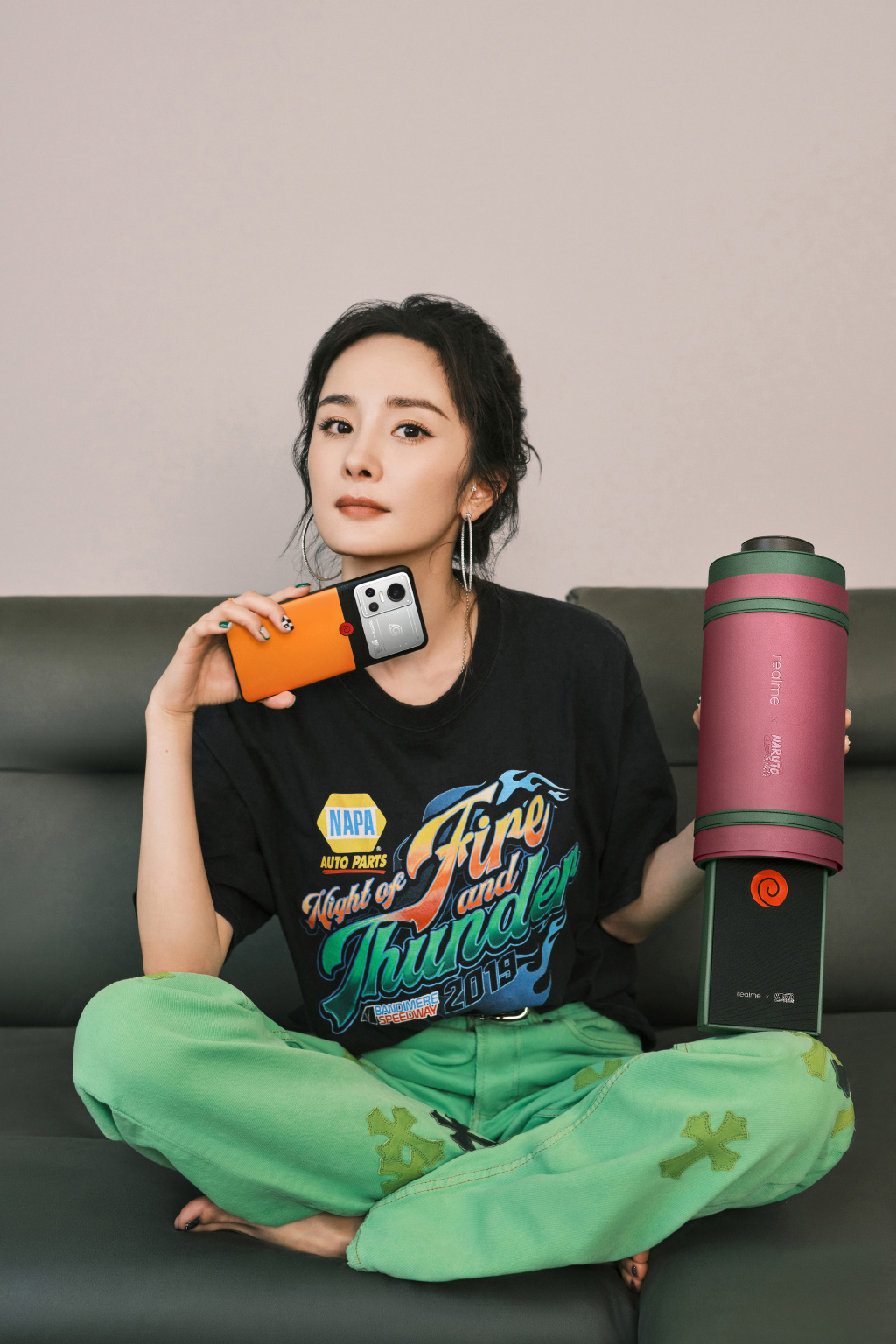 realme代言人楊幂在個人工作室微博出Post宣傳。