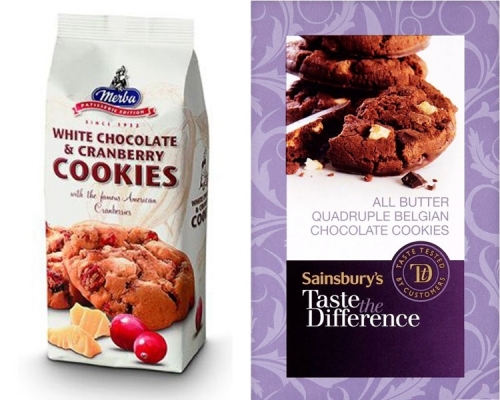 「Merba」(左)及「Sainsbury's」。網上圖片