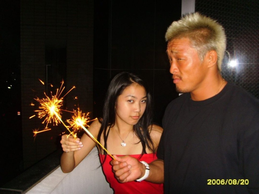 照片攝於2006年8月，姜麗文個少女樣好索喎。