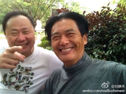 劉鎮偉（左）曾與不少紅星合作。