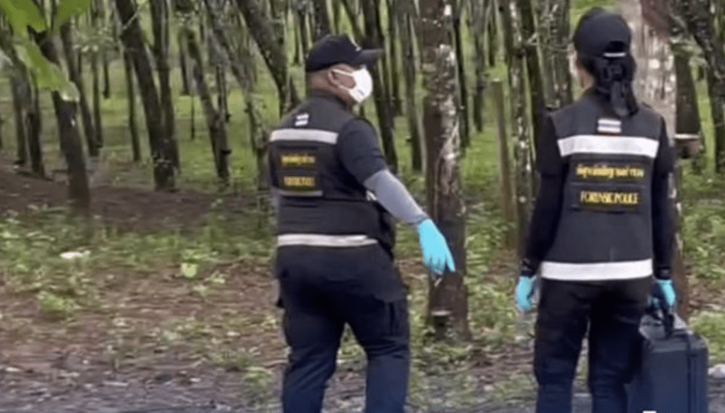 泰国爆出7岁女童命案，警员到弃尸地点调查。news.ch7