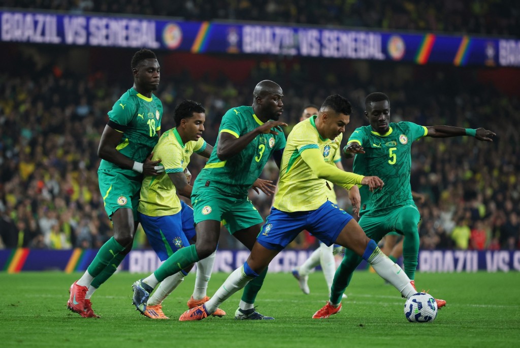 巴西首次擊敗塞內加爾。路透社