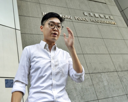 陳浩天昨日在機場出境過關時被捕。資料圖片