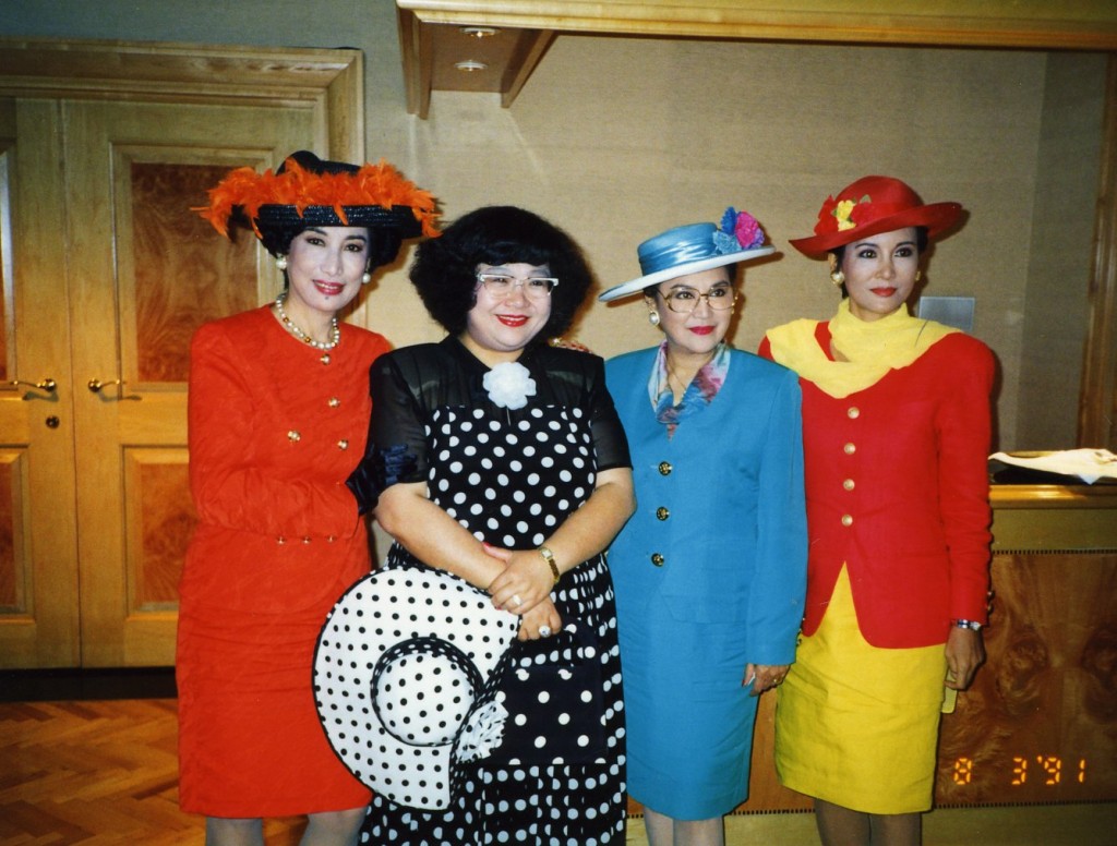 （左起）潘迪華、「肥姐」沈殿霞、李香琴、白韻琹1991年曾合作亞視劇集 《豪門》。