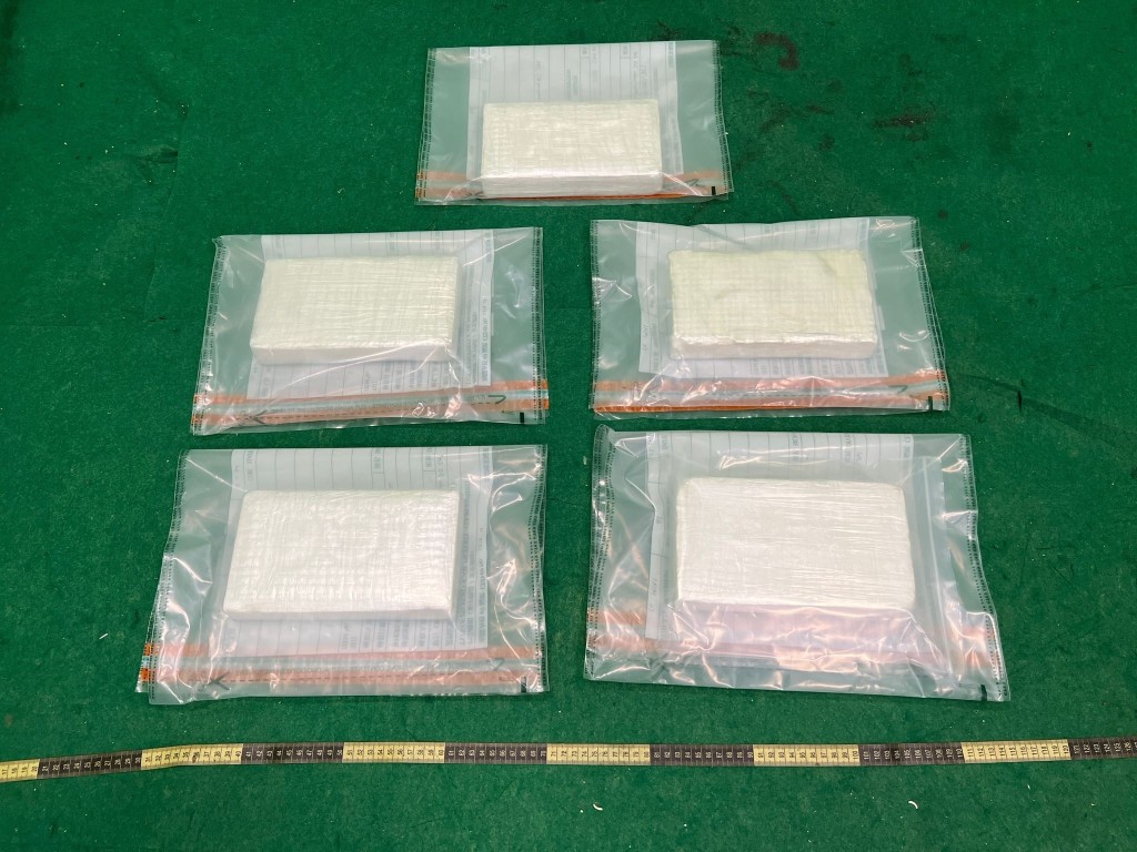 涉案可卡因。海關圖片