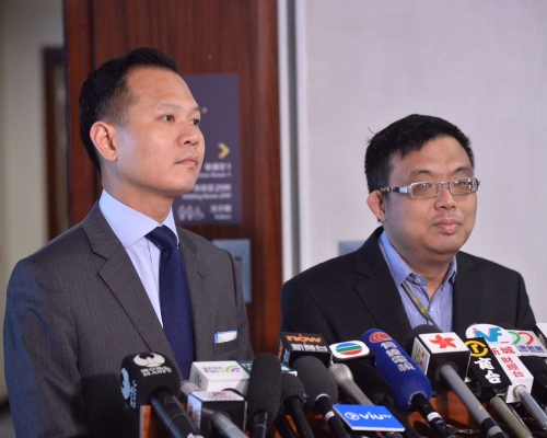 民主派議員要求梁振英或張建宗到立法會內務委員會解釋。左為郭榮鏗。