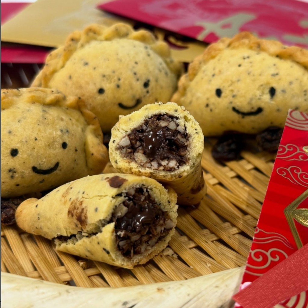 朱古力角仔以非油炸製作， 美味又健康。（圖片來源：受訪者提供）