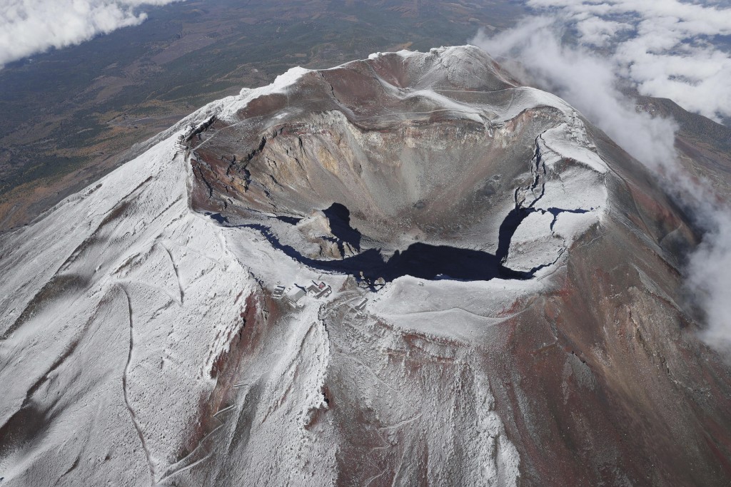 富士山的山口。　美聯社