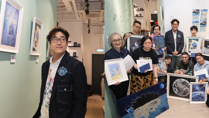 罗启豪食3个生日蛋糕肚腩又复活  受育有自闭症孩子「豪壳」画作感动