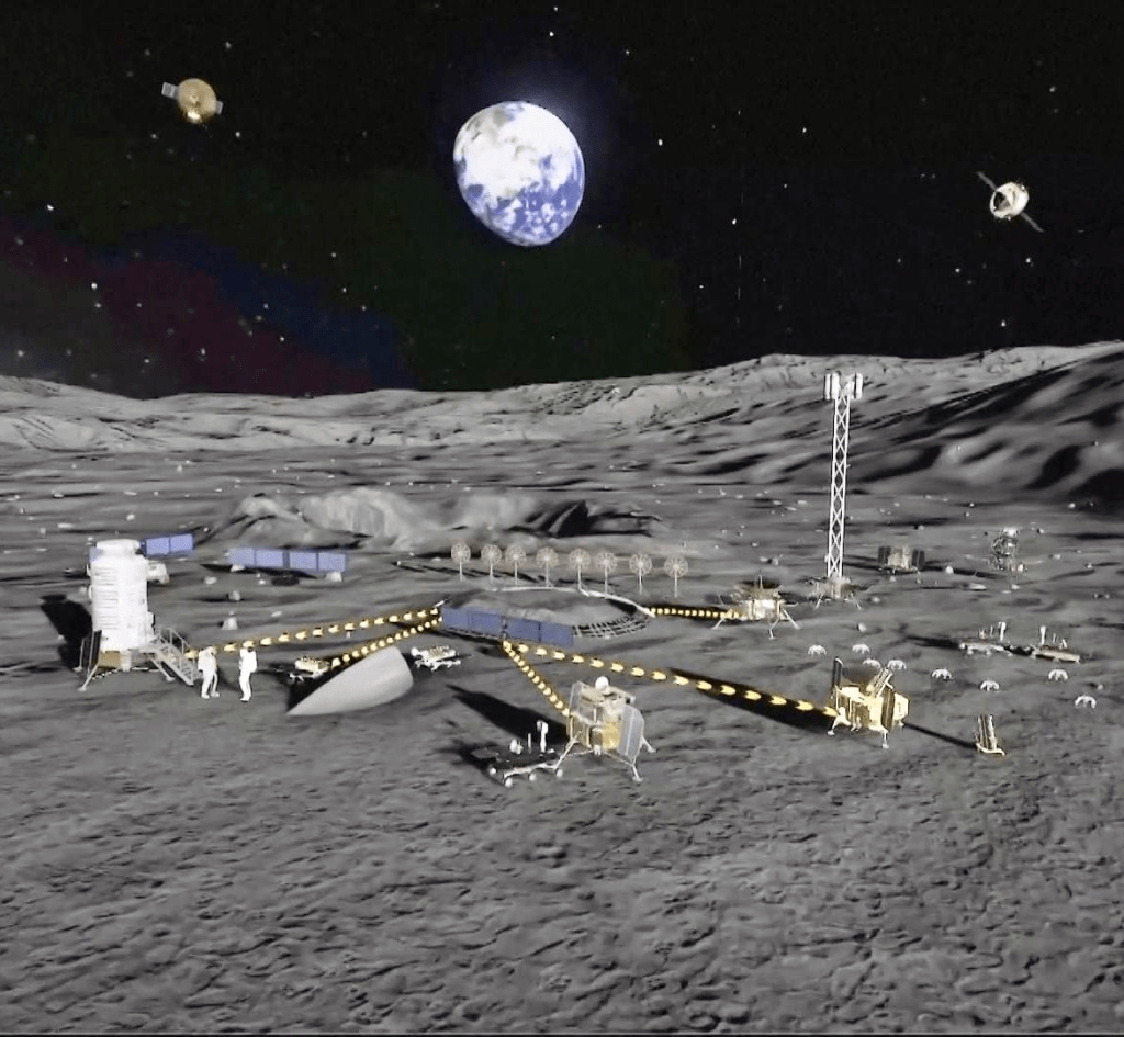 中國月球科研基地模擬圖。