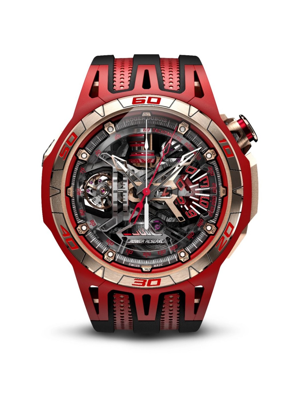 Roger Dubuis Monovortex Split-Seconds Chronograph，47mm高科技礦物複合纖維MCF表殼，RD114自動機芯。（註：概念表不作公開發售）