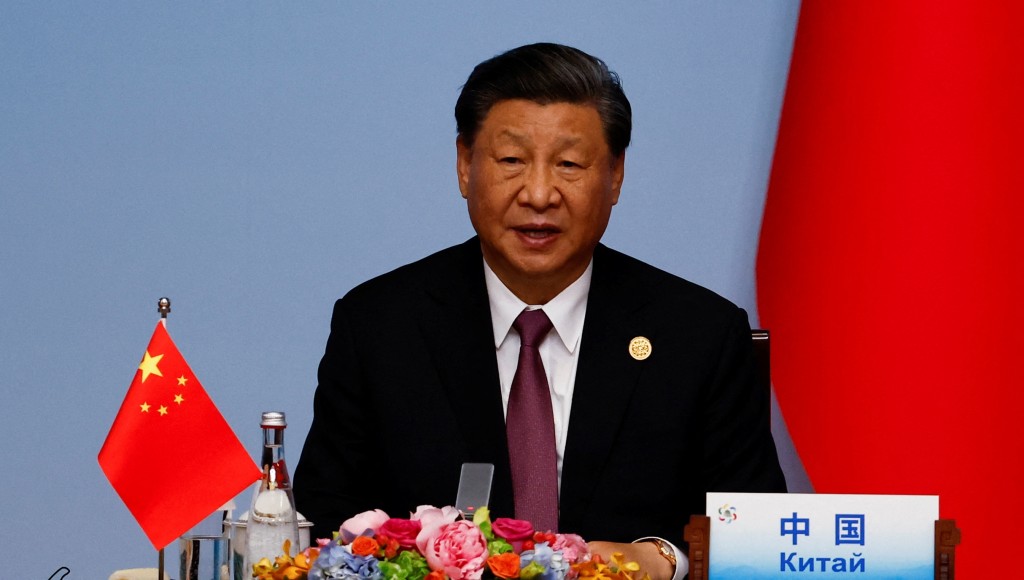 習近平在中國中亞峰會上發表講話。路透社