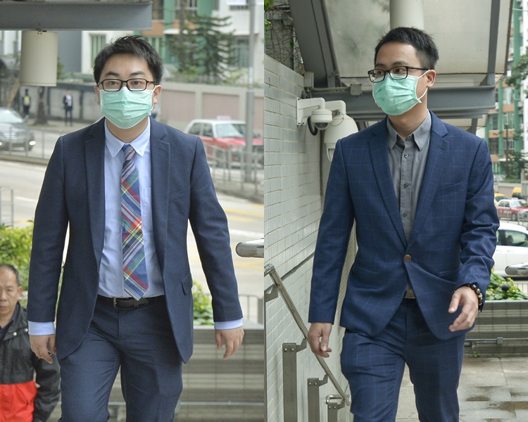 涉案被告陈世杰（左）、陈志才（右）分别被判即时入狱一年和8个月。资料图片