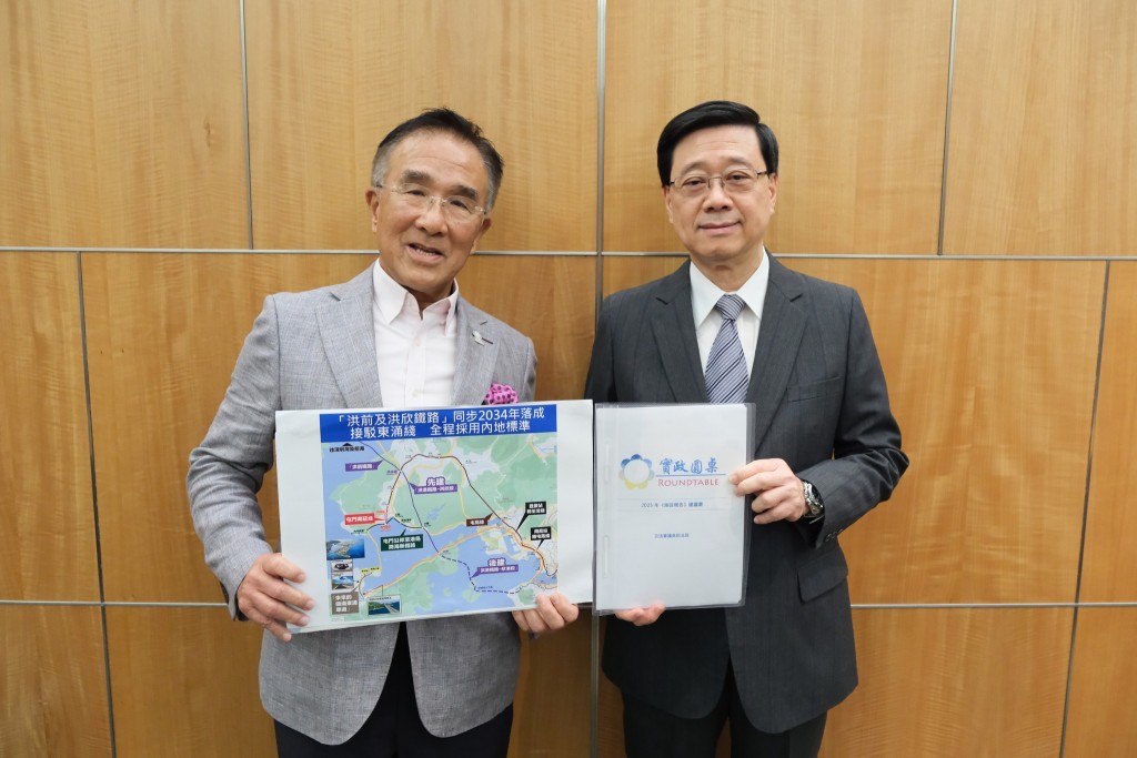 田北辰今日向特首李家超提交2025年《施政報告》建議書。田北辰FB圖片 田北辰今日向特首李家超提交2025年《施政報告》建議書。田北辰FB圖片