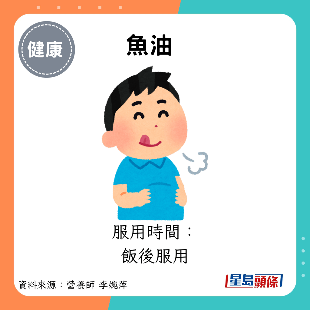 鱼油：服用时间： 饭后服用