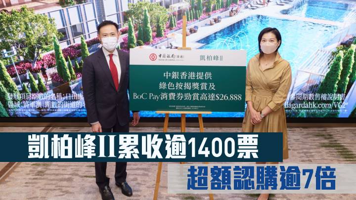 凱柏峰ⅠⅠ累收逾1400票 超額認購逾7倍