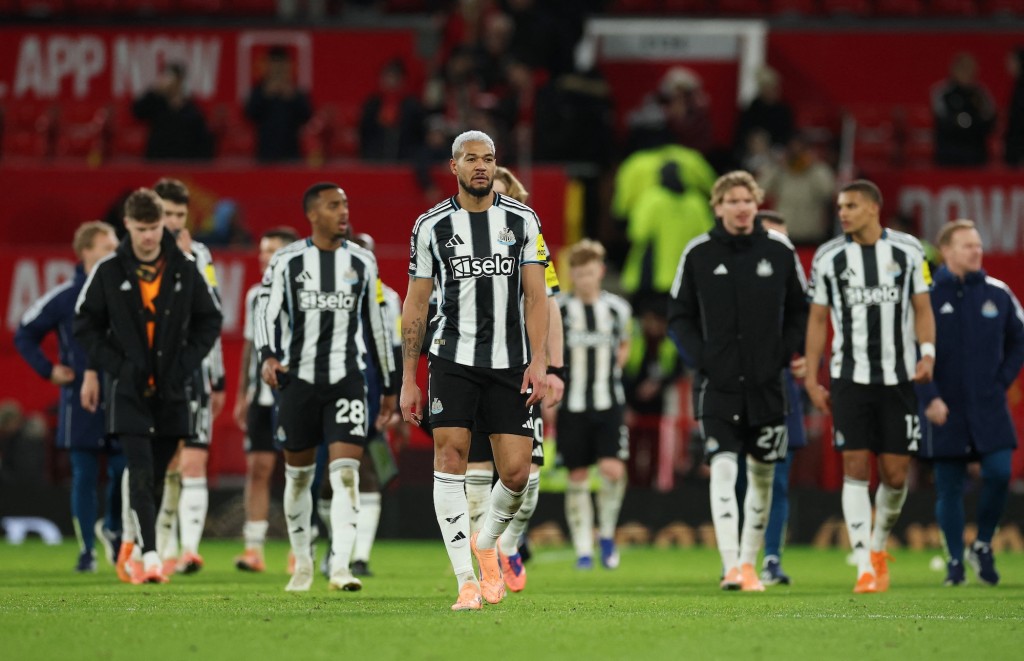 纽卡素下半场狂攻，但未能射破曼联大门。路透社