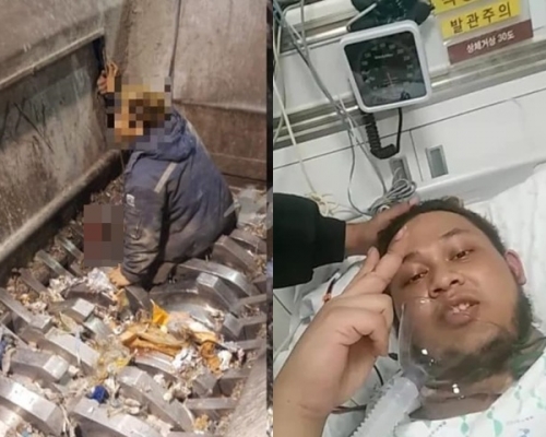 丹尼爾跳入壓縮機檢查時，意外被機器輾碎下半身。網圖