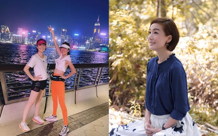 江美儀喺八號風球前約埋唐詩詠夜跑,多做運動嘅江美儀變得神采風揚。