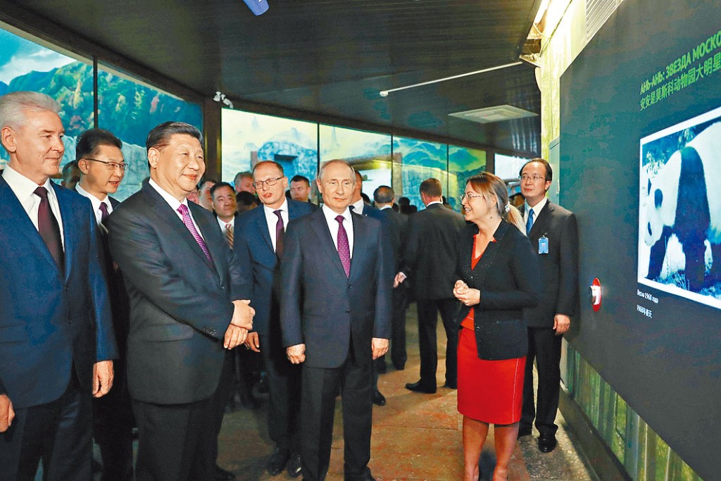 国家主席习近平2019年曾访问俄罗斯，并与普京出席莫斯科动物园开馆仪式。