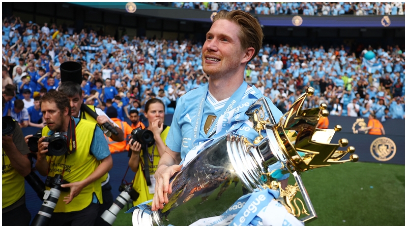 月尾即將踏入33歲的奇雲迪布尼，與曼城合約將於2025年6月結束。REUTERS