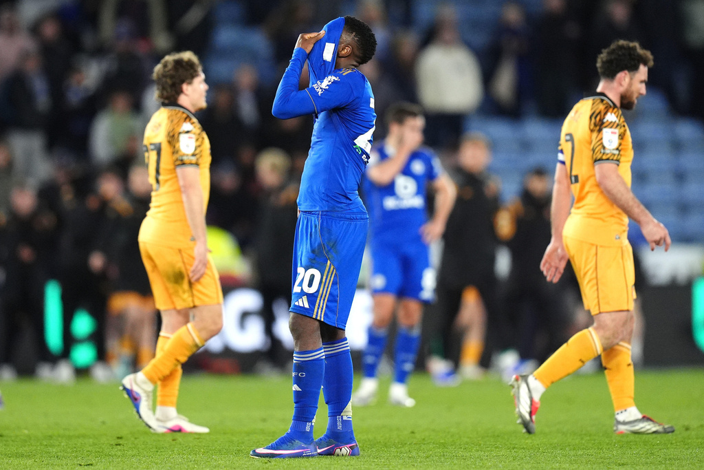 李斯特城2：2侯城。美聯社