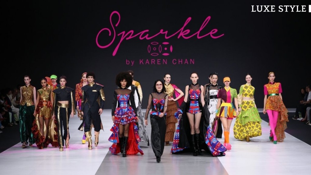 SPARKLE COLLECTION/SPARKLE by KAREN CHAN創辦人兼設計總監Karen Chan/圖中，2027年以「 信望愛 」 作為年度設計大方向，藉「穿越古今」 概念為新派華服系列。